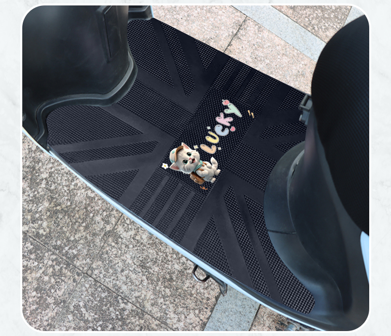 Yadi G30lite-M electric vehicle foot mat, waterproof and wear-resistant rubber anti-slip pedal mat