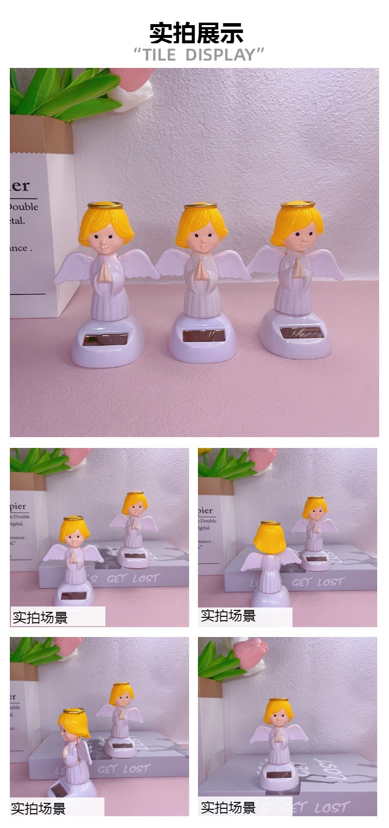 Creative shake head car ornaments factory direct angel car accessories Christmas gifts cartoon doll foreign trade