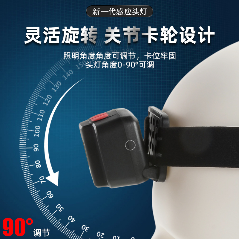 La fuente de productos de fábrica tipo c carga conveniente LED luz roja faro de pesca súper fuerte para esperar la electricidad, la pesca nocturna al aire libre se puede detectar