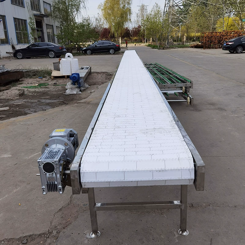 Тяньюань пластиковый цепной лист конвейер для сортировки и разгрузки продуктов питания