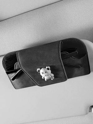Car Glasses Clip/Bill Clip Glasses Clip, Car Interior Driver's - black-violent-bear