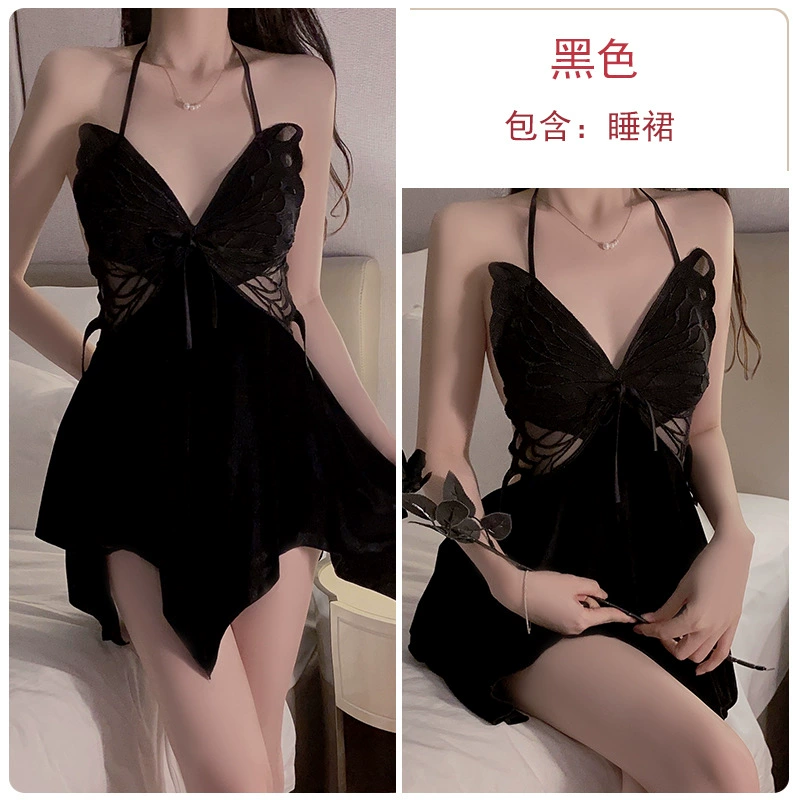 Горм Sexy underwear, бархатные бюстгальтеры, пижама, набор, V-образный вырез