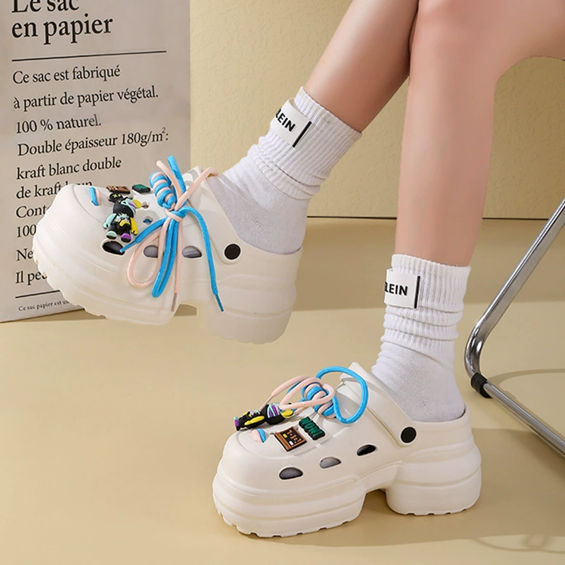 Толстая нижняя летняя обувь для женщин мультфильм DIY милый дикий дикий