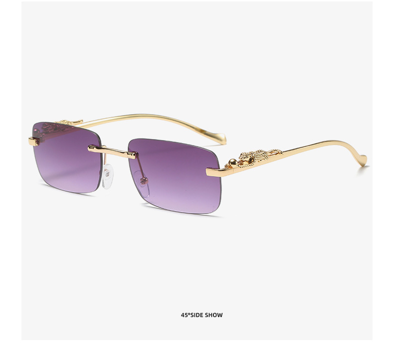 Basic, Streetwear Style Basic Streetwear Square PC UV400 Protection Square Frameless Women's Sunglasses