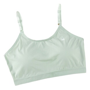 Sugrace Girl's Threaded Breathable Ice Silk Underwear Development Period Thin Belt Fixed Coaster Student's Small Vest 1509