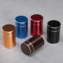 厂家现货钛铝合金圆形金属罐迷你小罐子马口铁三边茶叶罐包装铁盒