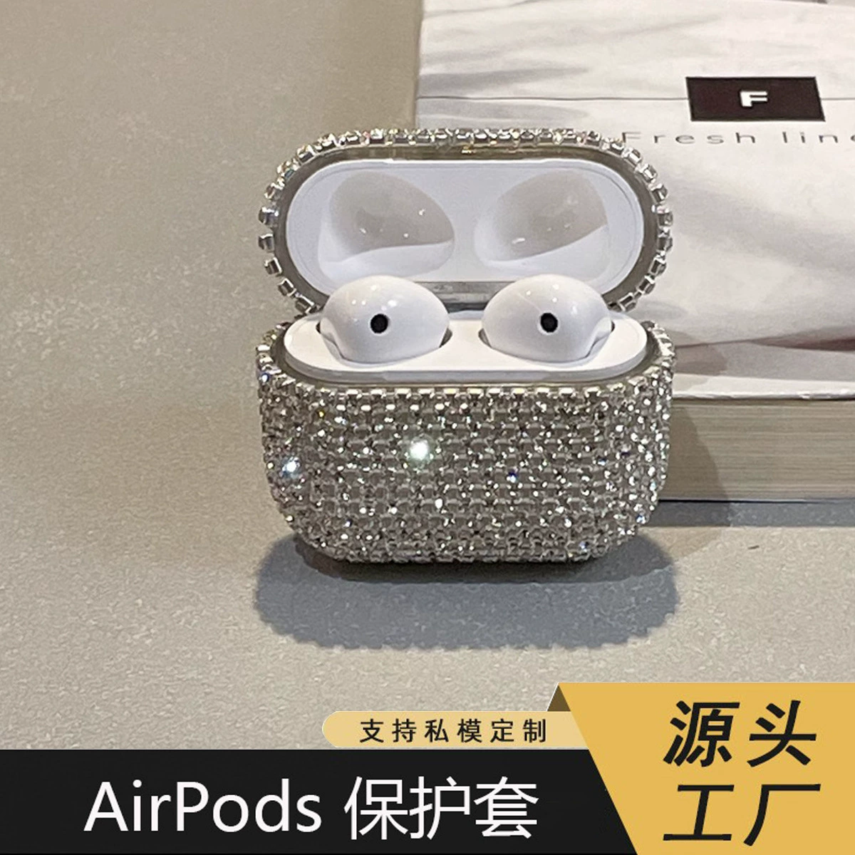Apple, серебристые совместимые наушники, 2/3/4/5, Bluetooth