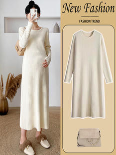 Breastfeeding maternity clothes Korean style slimming plus size short sleeve casual loose hot mom online celebrity dress women's autumn
