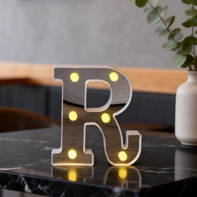 Lámpara LED Decorativa de Letras y Números de Plástico para Fiestas, Cumpleaños y Eventos image 63