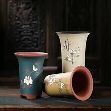 兰花盆厂家直销特价清仓紫砂陶瓷专业家用简约点彩绿植花盆