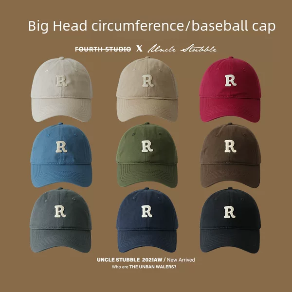 Hat Letter Cap Men's Korean-style All-match Curved Eave Cotton Soft Top Sun Hat Fashion Sports Simple Women's Baseball Cap