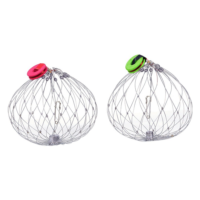 Alambre de acero pesca cangrejo red automática de apertura y cierre cangrejo verde cangrejo de natación cinturón de herramientas contrapeso pesca cangrejo jaula cangrejo cubierta