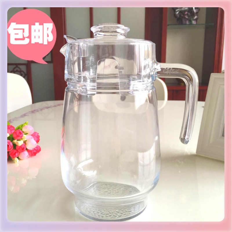 3YK Lead-free Glass Cold Water Kettle Tie Water High Temperature Resistant Cold Water Cup Heat Resistant Large Capacity Explosion-proof Household Set Cold Water