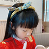 Cloth, children's headband, hairgrip with bow, Korean style