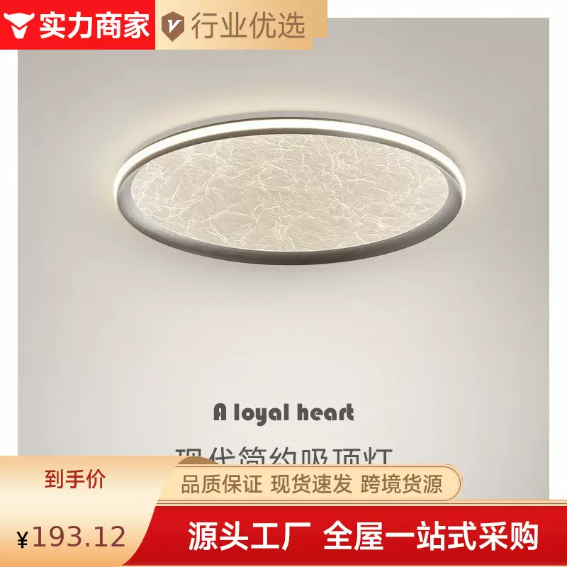中山厂家意式极简卧室吸顶灯高级感现代简约超薄家用客厅儿童灯具