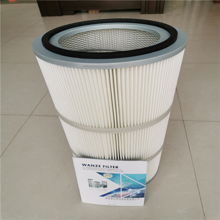 万泽厂家现货供抛丸机除尘滤芯 聚酯纤维除尘滤筒350*660