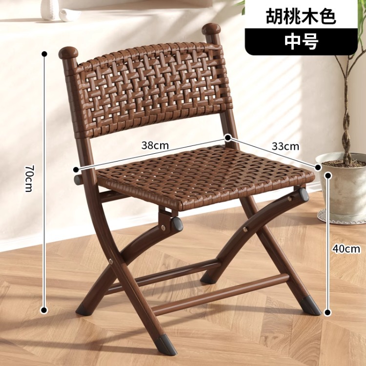 silla de caña plegable al aire libre silla de pesca portátil caballo balcón patio silla de camping