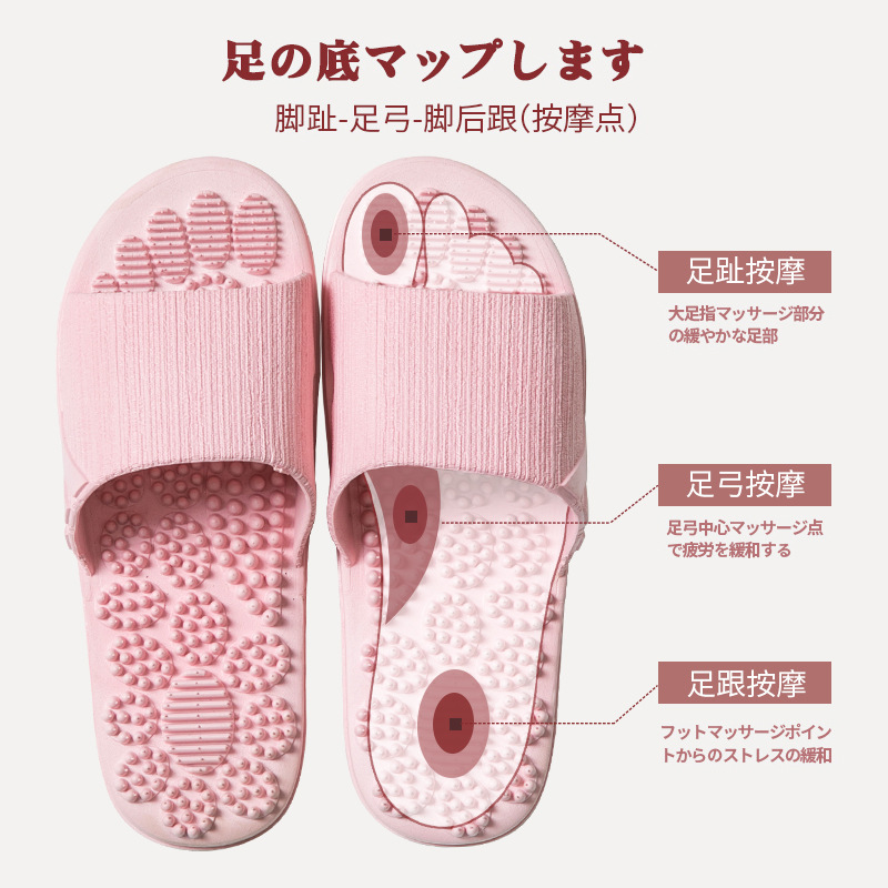 Massage Slippers Women's Summer Home Indoor Household Bathroom Bath Acupoint Foot Therapy Anti-slip Slippers Men's Wholesale
