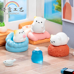 マイクロ風景クリエイティブかわいい子猫人形動物装飾品猫の巣牛乳瓶樹脂工芸品デスクトップ DIY アクセサリー
