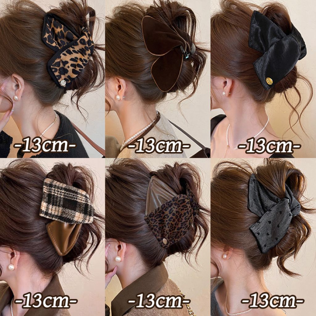 Elegante retrógrado leopardo triángulo clip de agarre mujer 2025 nuevo clip de cabello de cabeza de tiburón clip de cabello adornamiento para el cabello