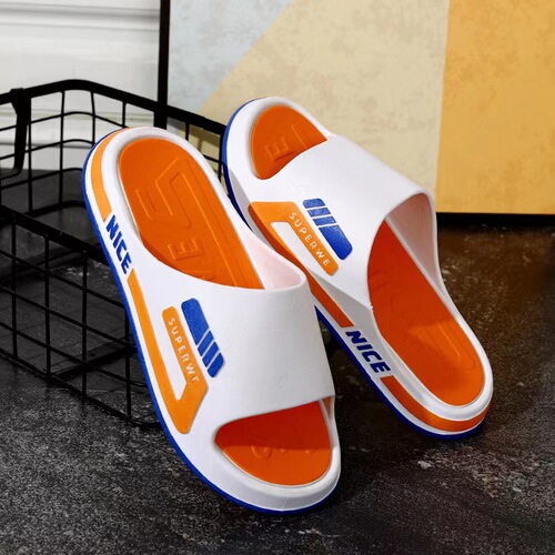 Fashionable Summer Outerwear Slippers for Home, Indoor Non-slip Couple Thick Sole Cool Slippers for Men