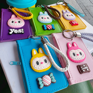 Keychain Card Holder, Bunny Coin Purse, Integrated Bus Meal Card, Ride Card Holder, Student Campus Large-Capacity Card Bag