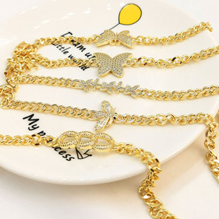 �羳����΢��ʯ�Ű����18k�����ɫ�像S��bracelet���l