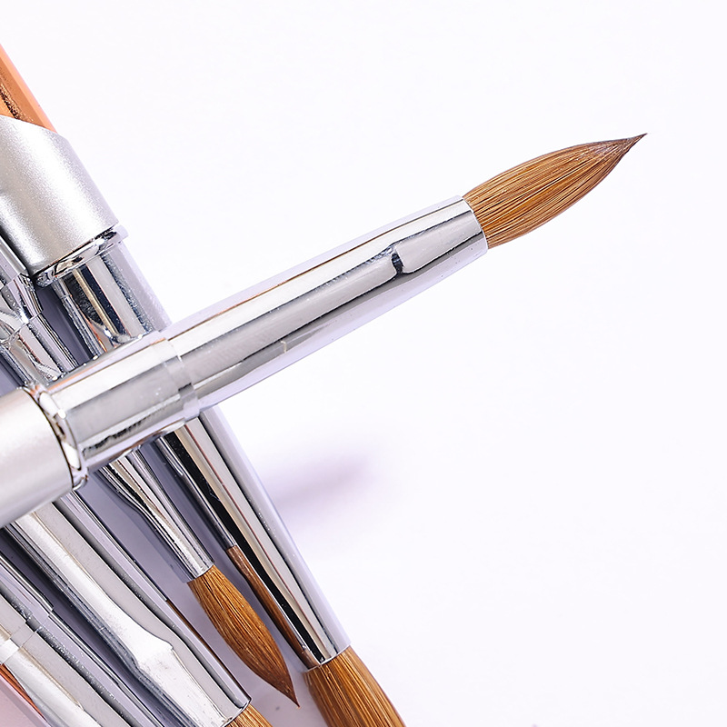 Suministro transfronterizo de cepillo de uñas Kolinsky clavo de cristal pluma de pelo de visón 99.9% cepillo de uñas talla de pluma al por mayor