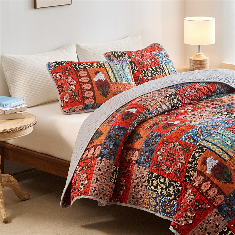 Bohemian Bedding Set With Digital Print For Bedroom Decor_voghion.com