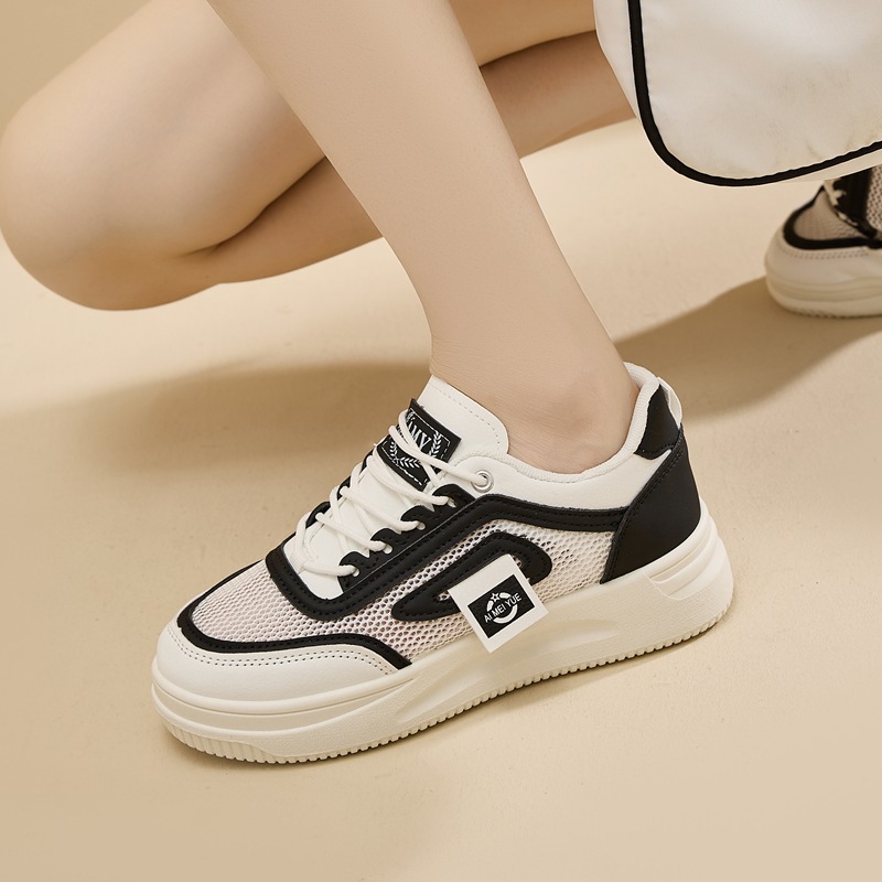 Zapatos de malla 2026 primavera y verano zapatos de mujer zapatos de suela suave no cansados zapatos deportivos de mujer zapatos blancos de mujer zapatos de suela gruesa