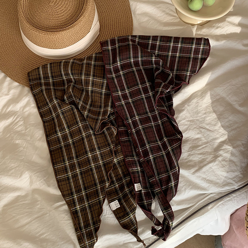 Turbante de verano pastoral primavera y verano universal retró bufandas de cuello turbante de cabello correa de cabello adornos de cabello bufandas de cuello