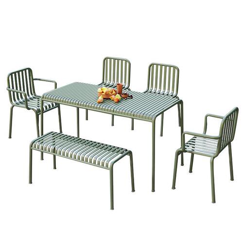 Outdoor table and chairs, courtyard, open-air balcony, table and chairs, wrought iron outdoor leisure set, wrought iron table and chairs, wrought iron chairs