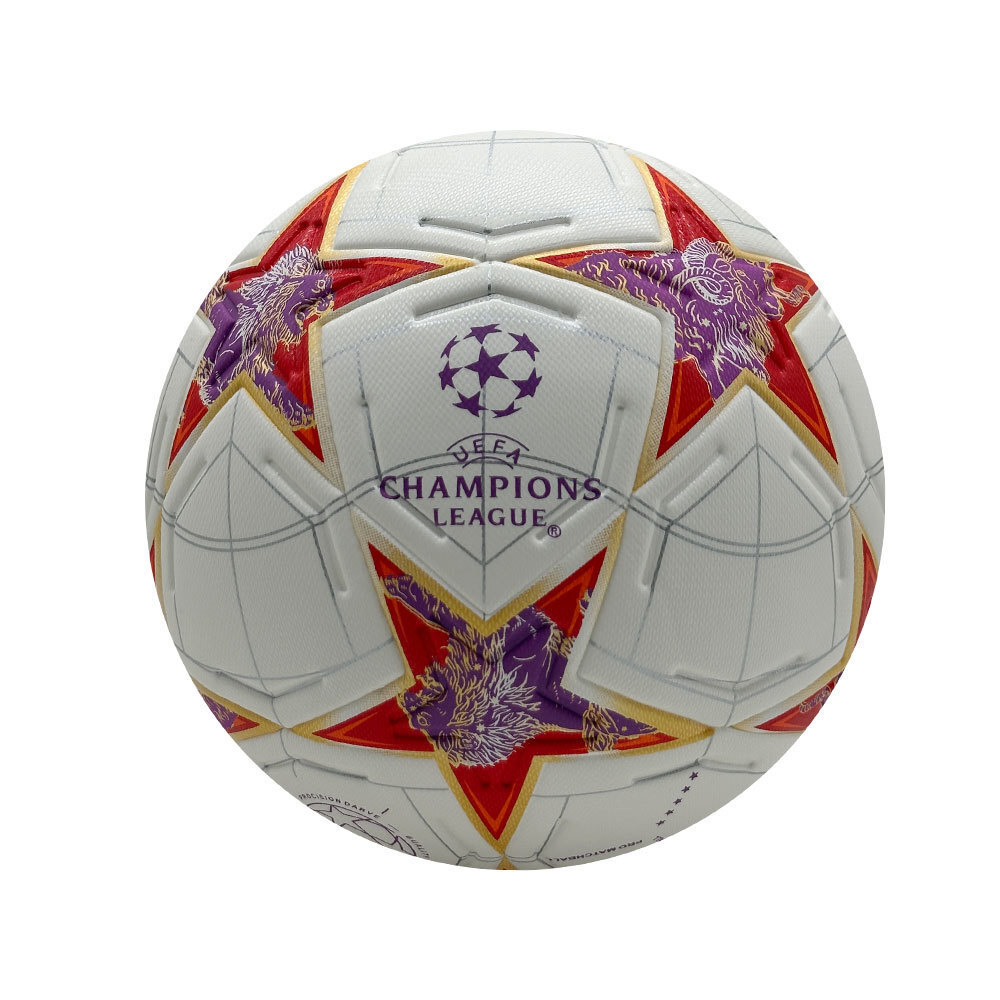 Fábrica al por mayor Premier League Champions League estrella de cinco puntas Copa del mundo de fútbol entrenamiento juvenil PU resistente al desgaste piel pegajosa en caliente