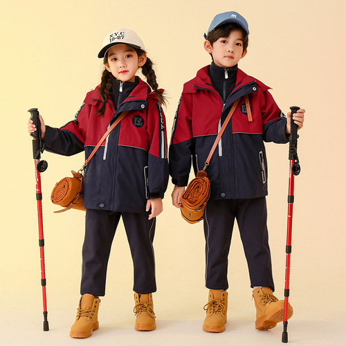 Lanyang Bei Bei Primary School Uniform Junior High School Children's Windbreaker Warm Autumn Winter Outfit Kindergarten School Uniform Class Uniform Wholesale
