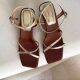 2024. New Simple Sandals Women's Summer 5cm Shaped Wedge Sandals Buckle with Holiday Style Roman Shoes