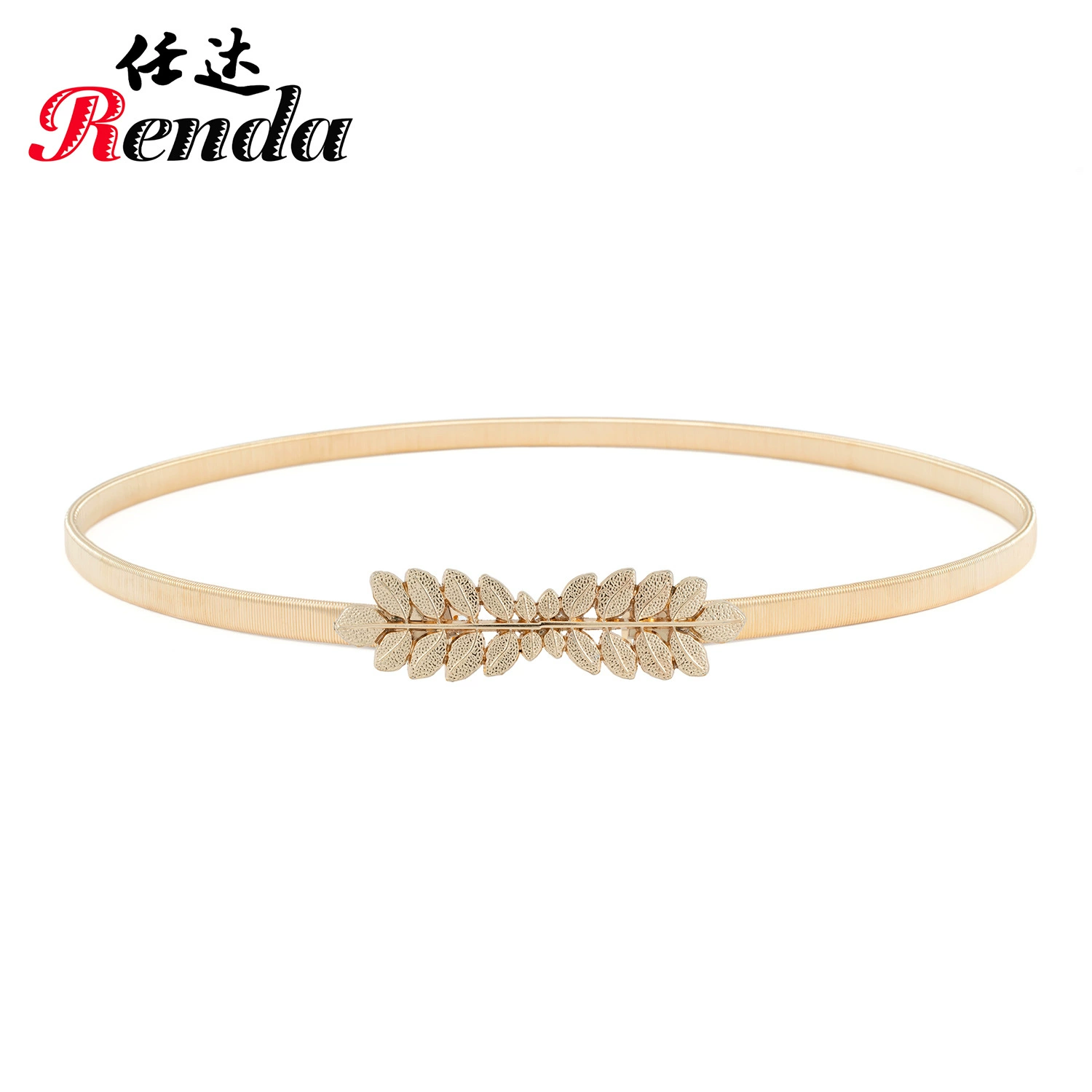 Metal elastic universal brand waist belt for leisure