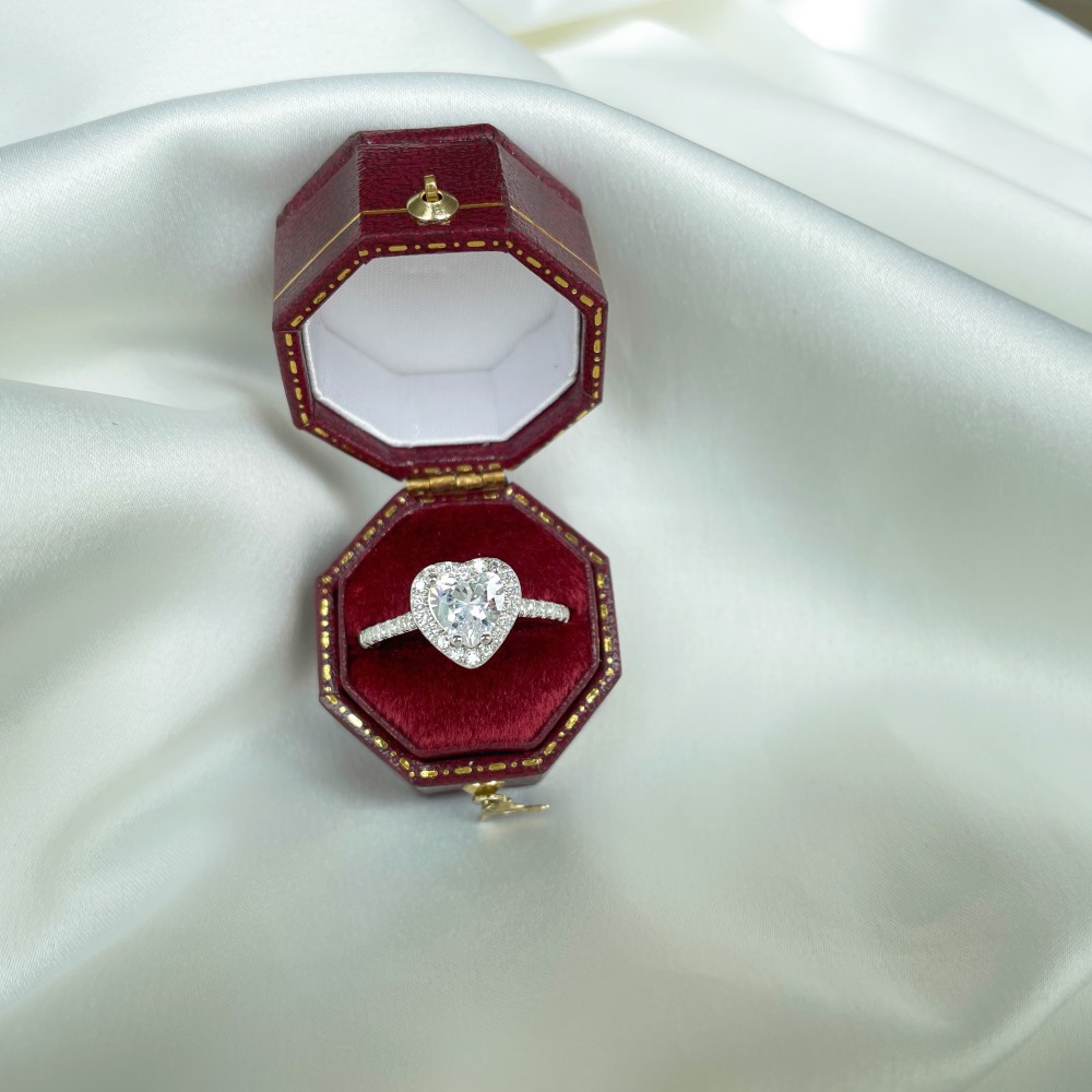 3g Weight Zircon Inlay Material Rings Classification 5, 9 Ring Size Banquet, Daily Occasion 925 Sterling Silver Material Heart Shape Pattern 2025 Spring and Summer Season Women's Gender Plating Design Elegant, Simple Style Style 925 Sterling Silver Zircon Heart Shape Rings 925 Sterling Silver Rings 48