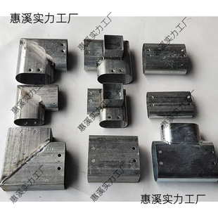 Square pipe connector fixed fittings right angle corner two-way three-way welding-free guardrail link piece railing square three.