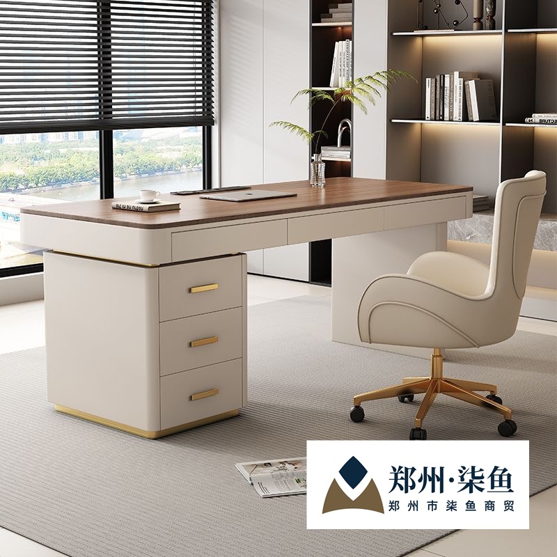 Italian Minimalist Slate Desk Study Computer Desk and Chair Combination Light Luxury Modern Writing Desk Medical Beauty Consultation Desk