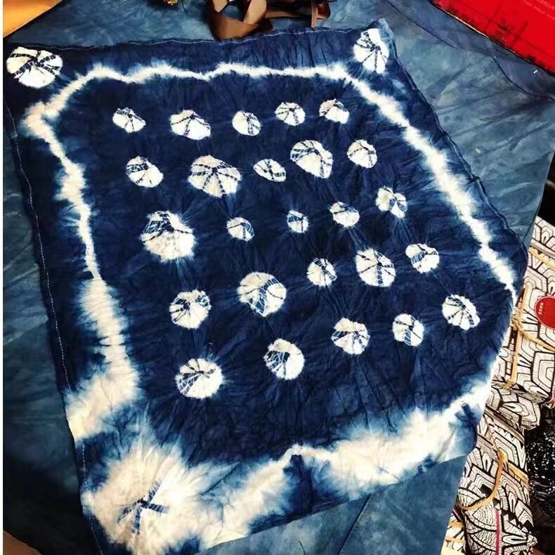 Wholesale pure cotton white handkerchief tie-dyed square towel painting rubbing hand tie-dyed DIY embroidery handkerchief pure white tie-dyed cloth