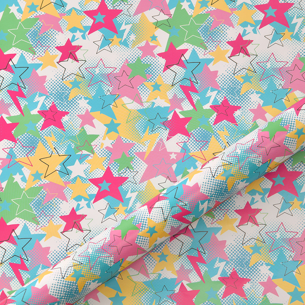 Impresión en color papel de regalo papel de embalaje de juguetes DIY regalo embalaje de regalo papel de pared papel de papel de papel en stock