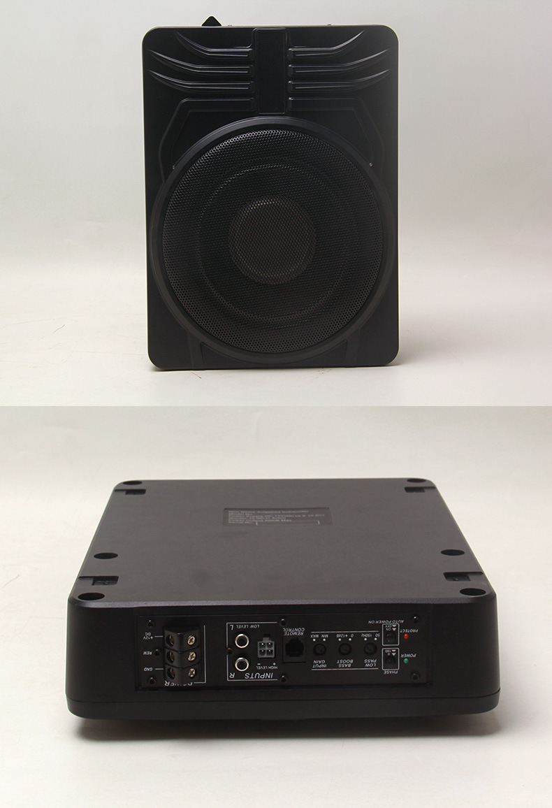 Cross-Border Direct Supply 10inch Spider Car Audio High-Power Active Mini Subwoofer Ultra-Thin Car Subwoofer Source Factory