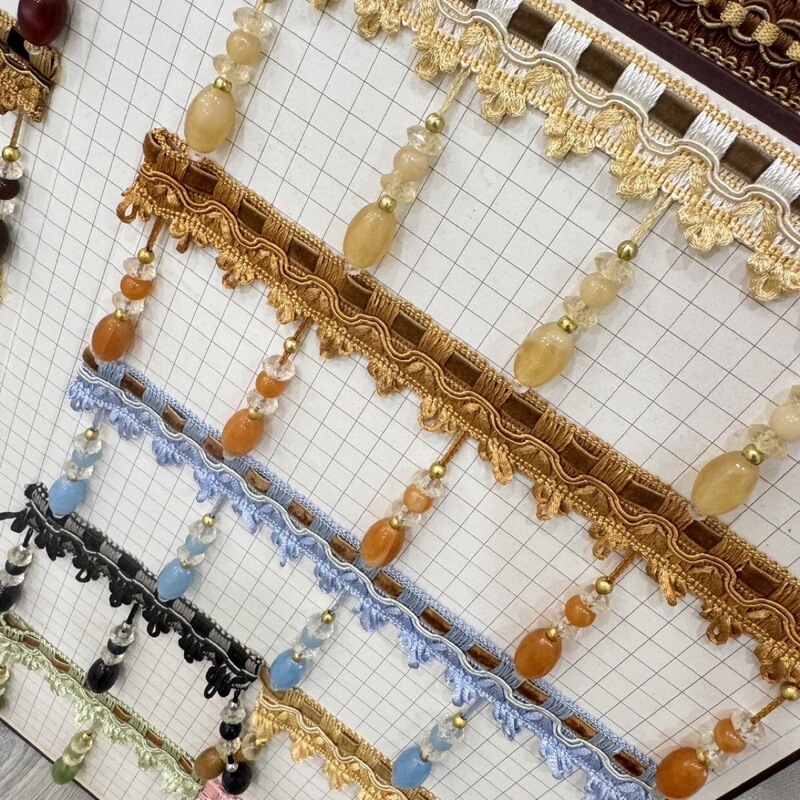 Small jade curtain lace accessories tassel crystal beads pendant decorative accessories jade lace 11.5 meters