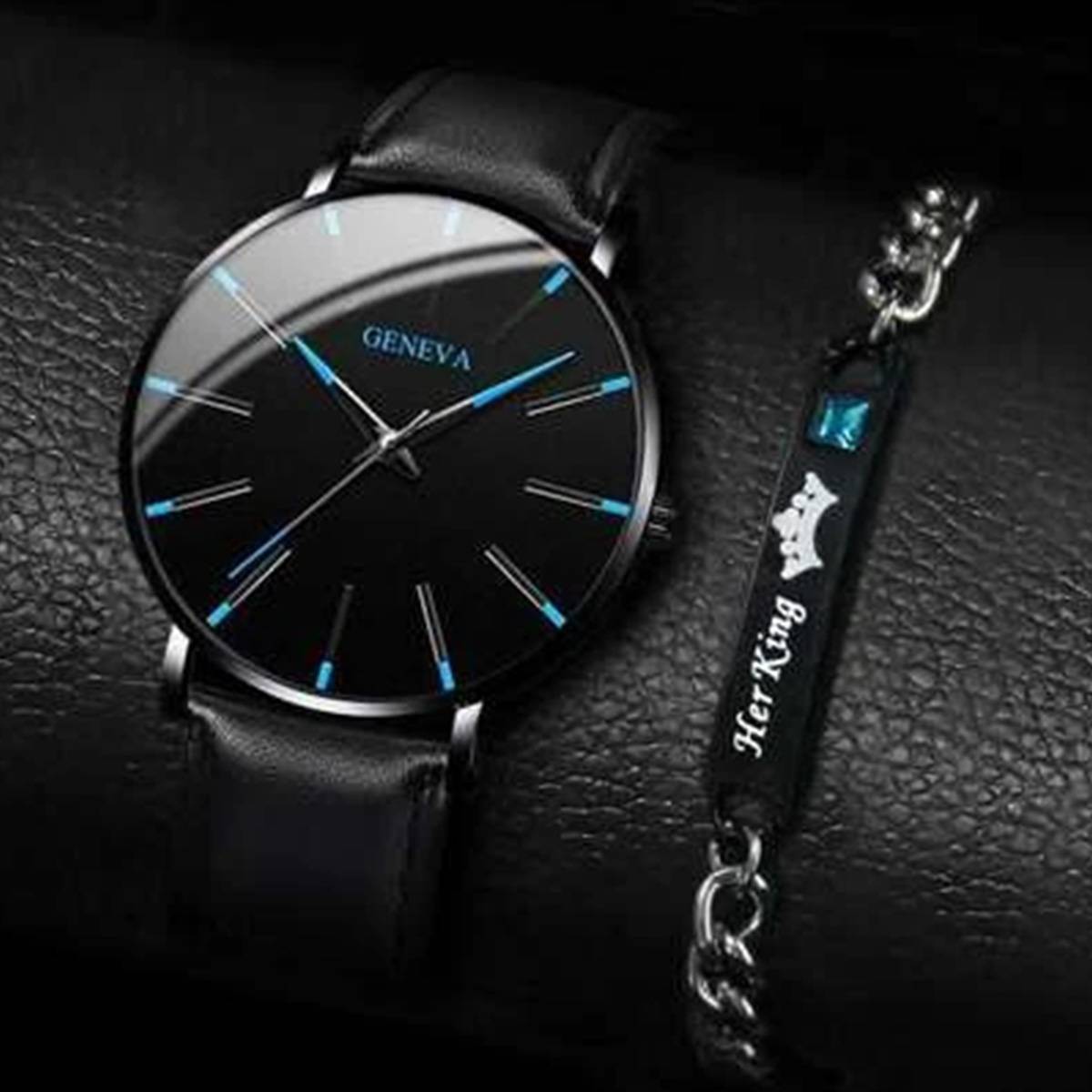 Reloj de pulsera de cuero para hombre, nuevo, moderno, de fábrica, estilo empresarial, sencillo y a la moda, venta al por mayor en stock.