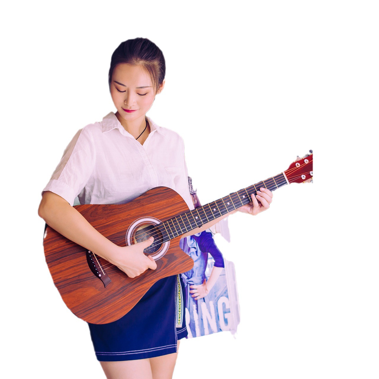 Guitarra 38-inch folk acoustic guitar Rosewood · White Oak · Rosewood · Ebony gran cantidad en stock al por mayor