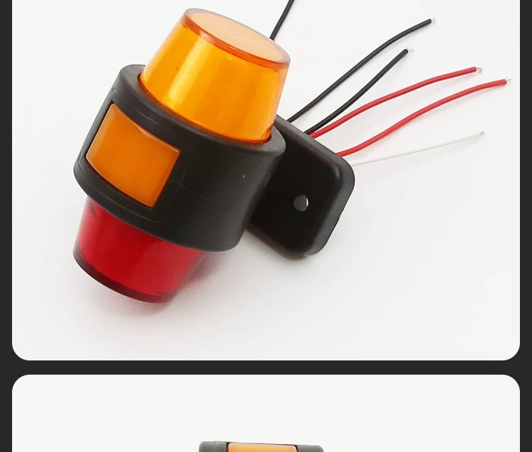 European truck double-sided guide light, 24V signal light, contour light, LED red-yellow light, height indicator light, bidirectional light