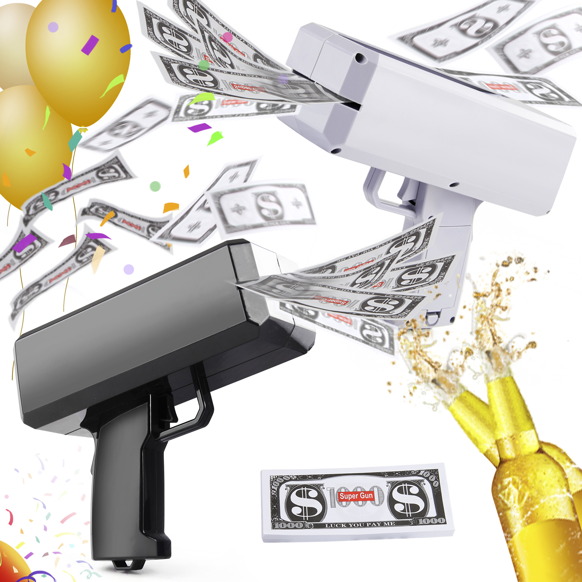 Pistola eléctrica de pulverización de dinero Pistola de dinero Juguetes Pistola de juguetes Bones de juguetes Juguetes Pistolas de boda image 3