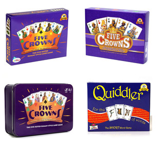 English Tin Box Five Crowns Five Crown Board Game Card Game Qddler Family Friend Party Game