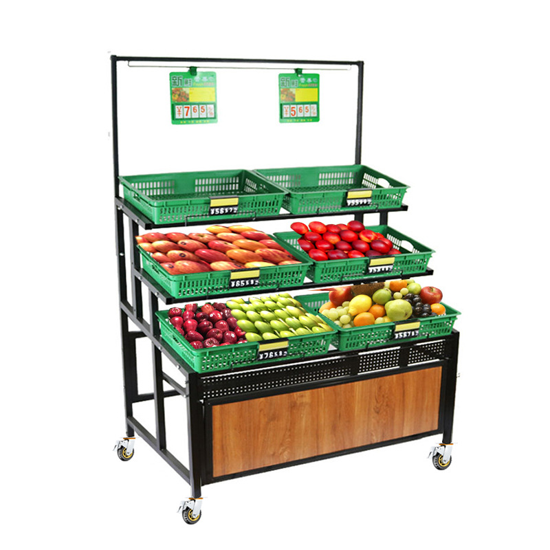超市蔬菜货架水果展示架多层商用生鲜架架子水果店货柜