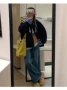 加厚宽松保暖撞色棉服